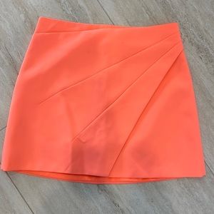 Alice and Olivia Shaylee Coral Neon skirt sz 6